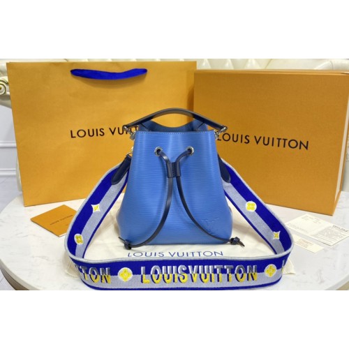 Louis Vuitton M57691 NeoNoe BB bucket bag in Blue Epi grained cowhide leather