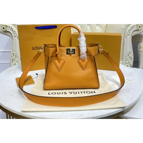 Louis Vuitton M57726 On My Side PM tote bag in Orange smooth calf leather
