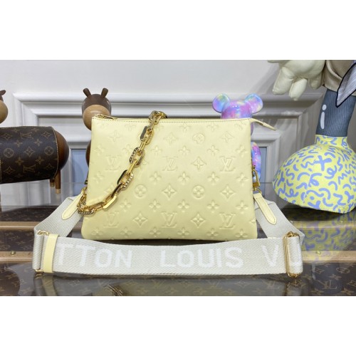 Louis Vuitton M20378 Coussin PM handbag in Yellow Monogram-embossed puffy lambskin