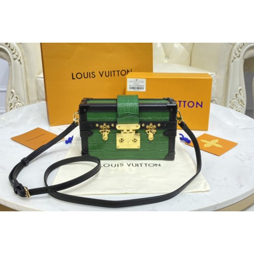 Louis Vuitton N93145 Petite Malle handbag in Green Brilliant Alligator leather