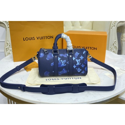 Louis Vuitton M57844 Keepall XS bag in Ink Watercolor Monogram motif