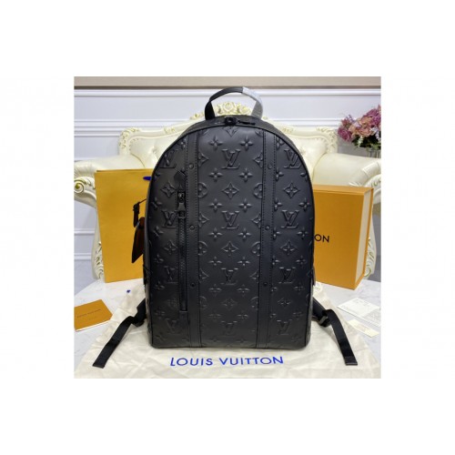 Louis Vuitton M57959 Armand Backpack in Black Monogram Seal cowhide leather