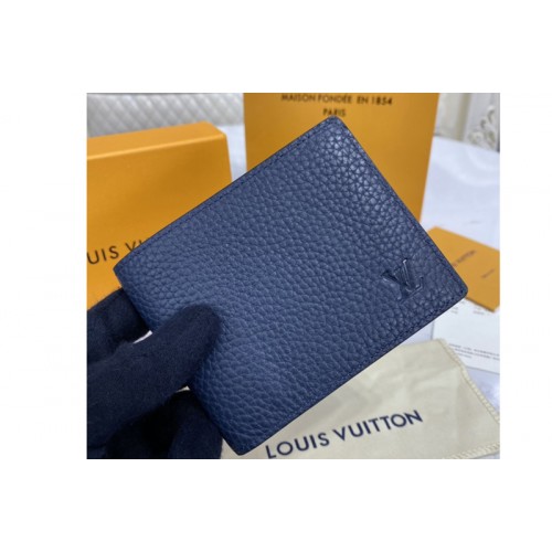 Louis Vuitton M58814 Multiple Wallet in Navy Blue Taurillon leather Louis Vuitton M58814 Multiple Wallet in Navy Blue Taurillon leather