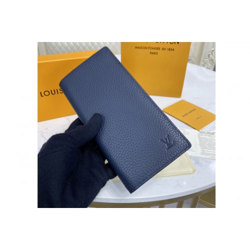 Louis Vuitton M58818 Brazza Wallet in Navy Blue Taurillon leather Louis Vuitton M58818 Brazza Wallet in Navy Blue Taurillon leather