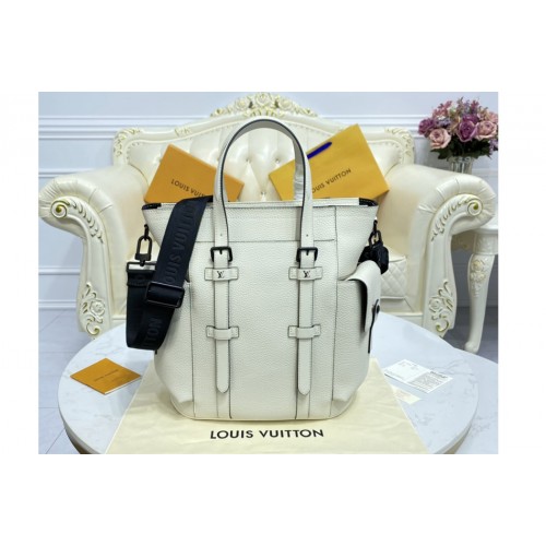 Louis Vuitton M58477 Christopher Tote Bag in White Taurillon leather