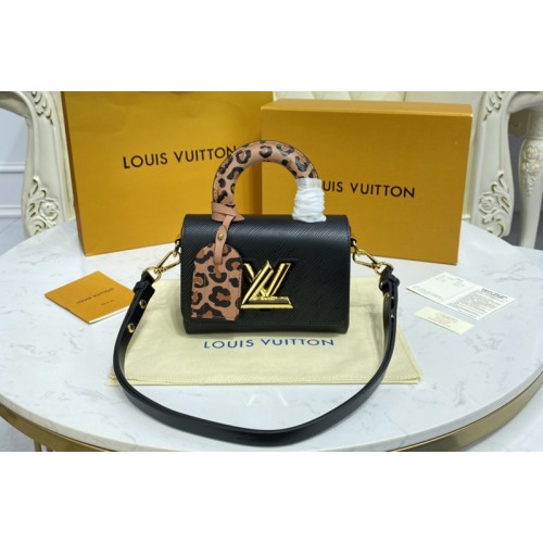 Louis Vuitton M58568 Twist MM handbag in Black Epi leather