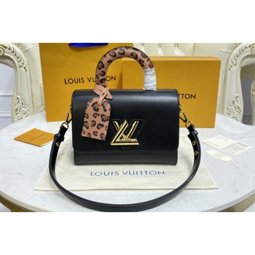 Louis Vuitton M58568 Twist MM handbag in Black Epi grained leather