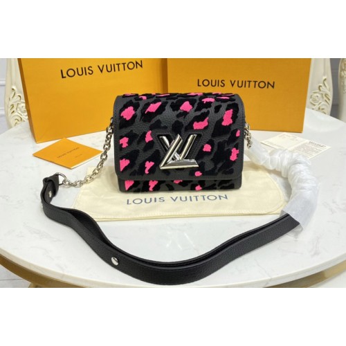 Louis Vuitton M58569 Twist PM Bag in Black Taurillon Leather
