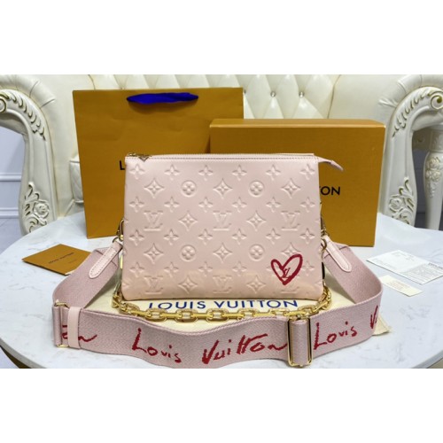 Louis Vuitton M58626 Coussin PM handbag in Pink Monogram embossed puffy lambskin Louis Vuitton M58626 Coussin PM handbag in Pink Monogram embossed puffy lambskin
