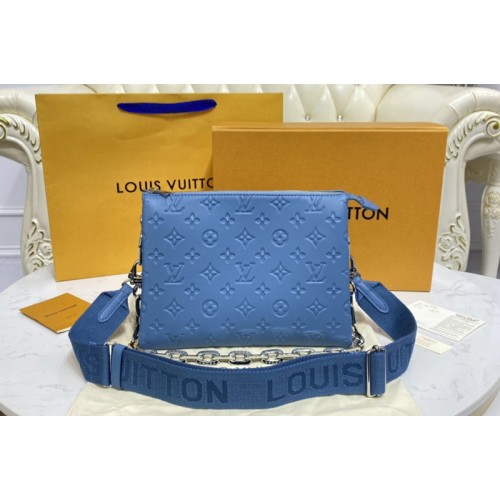 Louis Vuitton M58626 Coussin PM handbag in Blue Monogram embossed puffy lambskin Louis Vuitton M58626 Coussin PM handbag in Blue Monogram embossed puffy lambskin