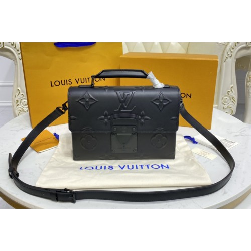 Louis Vuitton M58711 Ambassadeur PM Bag in Black cowhide leather