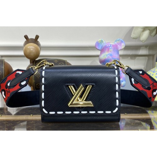 Louis Vuitton M58723 Twist PM Bag in Black Epi Leather
