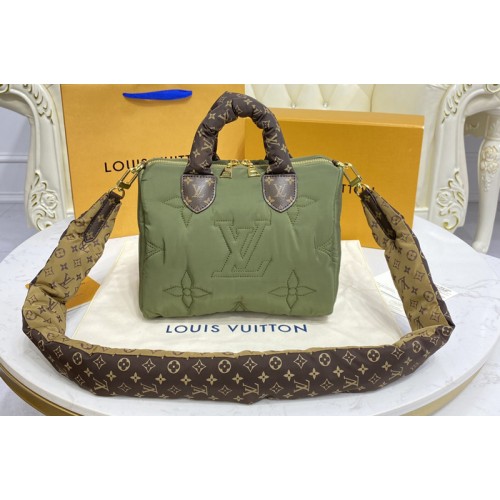 Louis Vuitton M59009 Speedy Bandoulière 25 handbag in Green Econyl regenerated nylon Louis Vuitton M59009 Speedy Bandoulière 25 handbag in Green Econyl regenerated nylon
