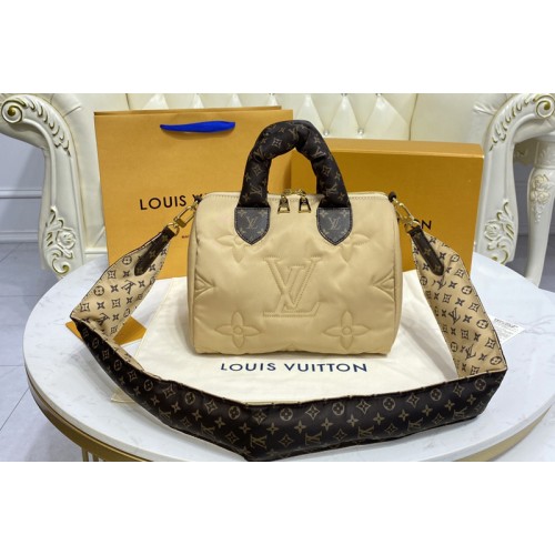 Louis Vuitton M59009 Speedy Bandoulière 25 handbag in Beige Econyl regenerated nylon Louis Vuitton M59009 Speedy Bandoulière 25 handbag in Beige Econyl regenerated nylon