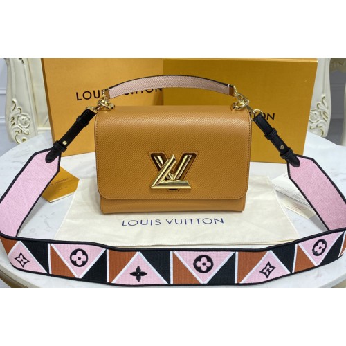 Louis Vuitton M59026 Twist MM handbag in Gold Cipango Epi leather