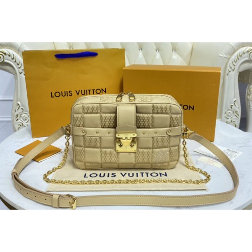 Louis Vuitton M59116 Troca PM handbag in Beige Damier Quilt lambskin