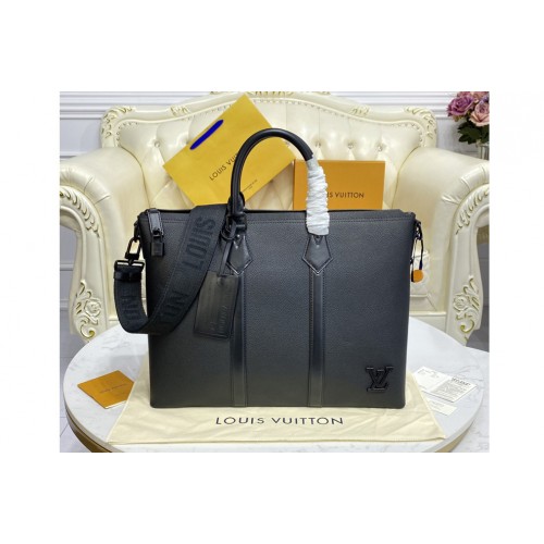 Louis Vuitton M59158 Lock It Tote bag in Black grained calf leather Louis Vuitton M59158 Lock It Tote bag in Black grained calf leather