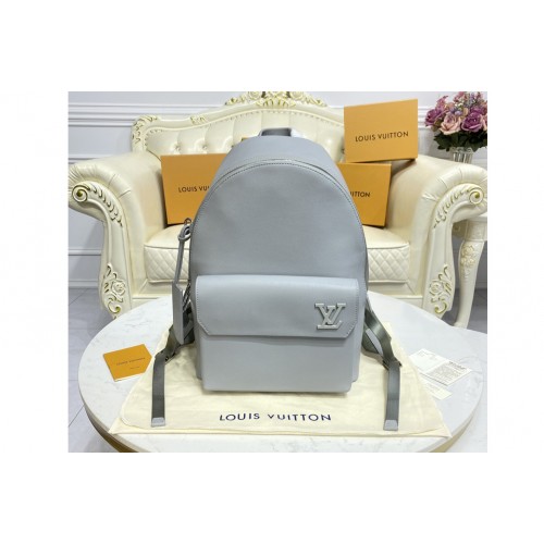 Louis Vuitton M59325 Aerogram Backpack in Gray Aerogram cowhide leather