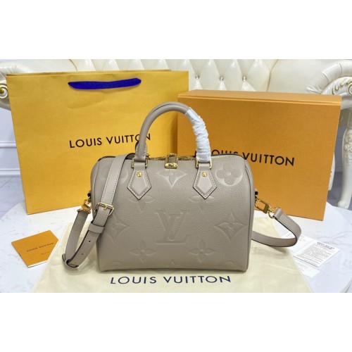 Louis Vuitton M59273 Speedy Bandoulière 25 handbag in Tourterelle Monogram Empreinte leather
