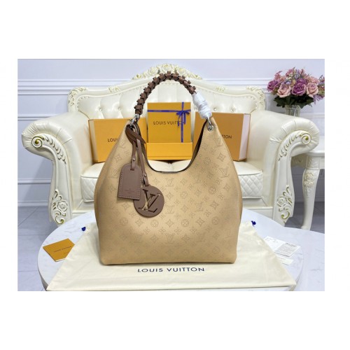Louis Vuitton M59303 Carmel hobo bag in Brown Mahina perforated calf leather Louis Vuitton M59303 Carmel hobo bag in Brown Mahina perforated calf leather