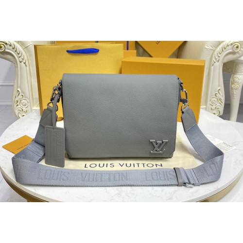 Louis Vuitton M59327 New Messenger Bag in Gray Aerogram leather Louis Vuitton M59327 New Messenger Bag in Gray Aerogram leather