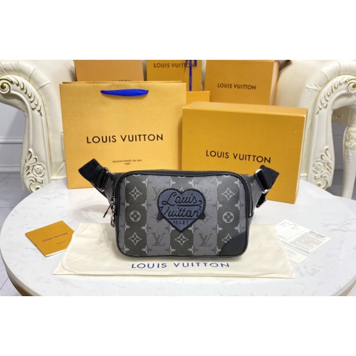 Louis Vuitton M59338 Modular sling bag in Monogram Stripes Eclipse canvas