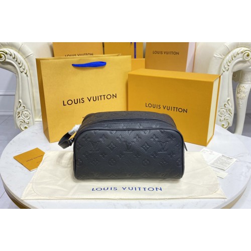 Louis Vuitton M59478 Dopp Kit bag in Black Taurillon Monogram leather Louis Vuitton M59478 Dopp Kit bag in Black Taurillon Monogram leather