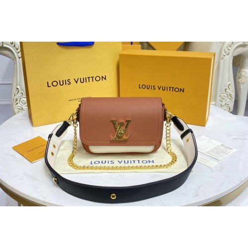 Louis Vuitton M59491 Lockme Tender cross-body bag in Brown Grained calf leather
