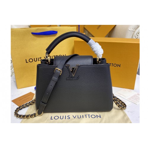 Louis Vuitton M59512 Capucines BB handbag in Black Taurillon leather