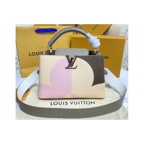 Louis Vuitton M59699 Capucines BB handbag in Gray Cream Taurillon leather Louis Vuitton M59699 Capucines BB handbag in Gray Cream Taurillon leather