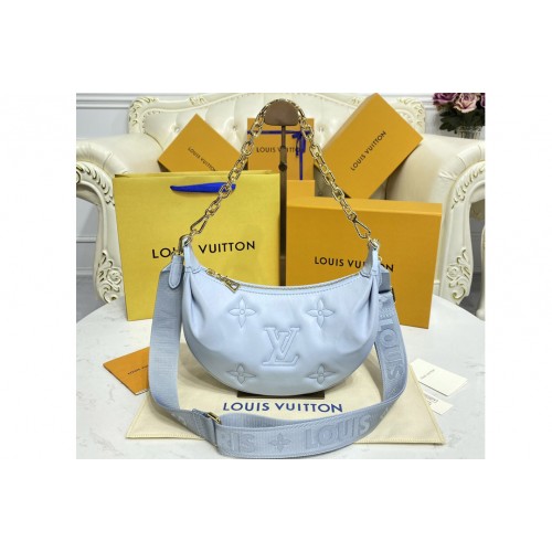 Louis Vuitton M59825 Over The Moon Bag in Blue Quilted and embroidered smooth calf leather