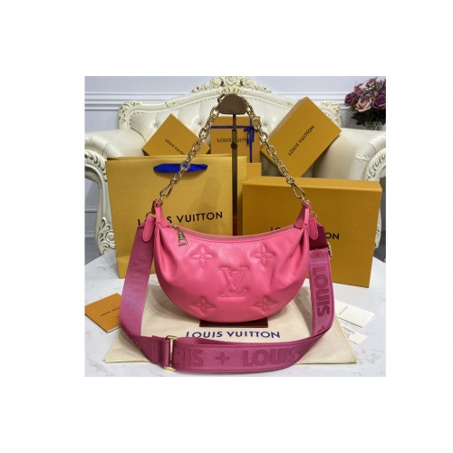 Louis Vuitton M59915 Over The Moon Bag in Pink Quilted and embroidered smooth calf leather Louis Vuitton M59915 Over The Moon Bag in Pink Quilted and embroidered smooth calf leather