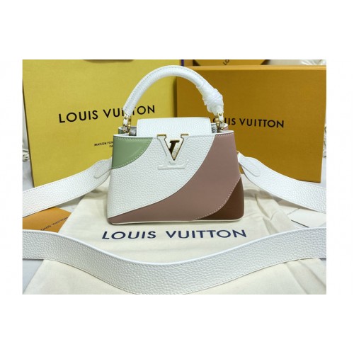 Louis Vuitton M59864 Capucines Mini handbag in Pink Green Taurillon leather