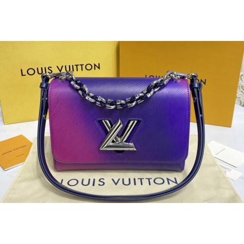 Louis Vuitton M59896 Twist PM handbag in Blue Epi grained leather Louis Vuitton M59896 Twist PM handbag in Blue Epi grained leather