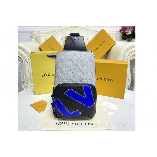 Louis Vuitton M59926 Avenue Slingbag in Black and Gray Taurillon leather Louis Vuitton M59926 Avenue Slingbag in Black and Gray Taurillon leather