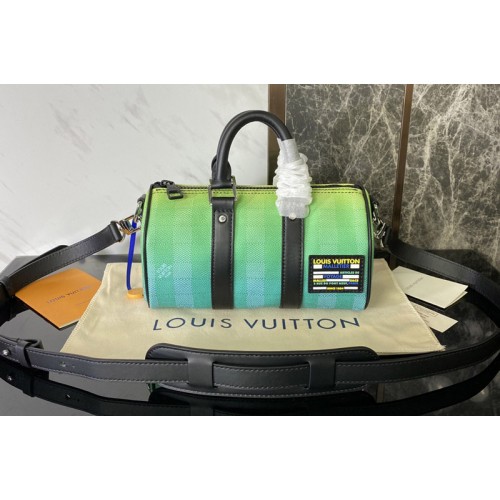 Louis Vuitton M59949 Keepall XS bag in gradient green Damier Stripes canvas Louis Vuitton M59949 Keepall XS bag in gradient green Damier Stripes canvas