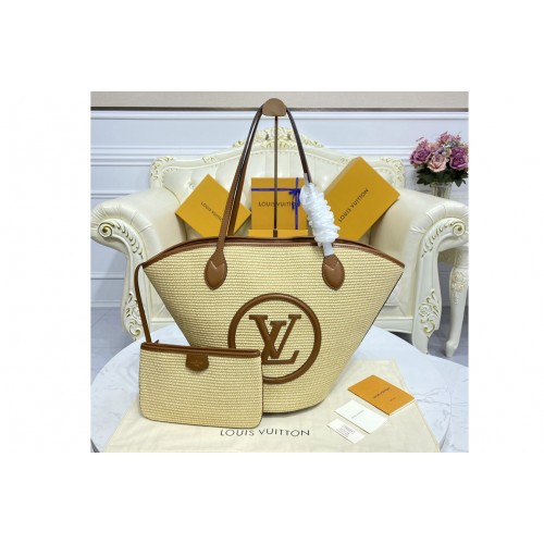 Louis Vuitton M59963 Saint Jacques Bag in Brown Synthetic knitted raffia