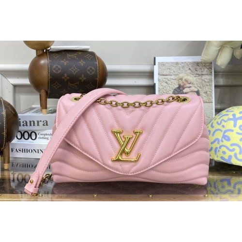 Louis Vuitton M59985 New Wave Chain Bag MM bag in Pink puffy calf leather