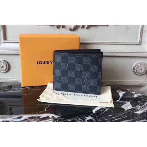 Louis Vuitton N60053 Amerigo Wallet in Damier Graphite Canvas Louis Vuitton N60053 Amerigo Wallet in Damier Graphite Canvas