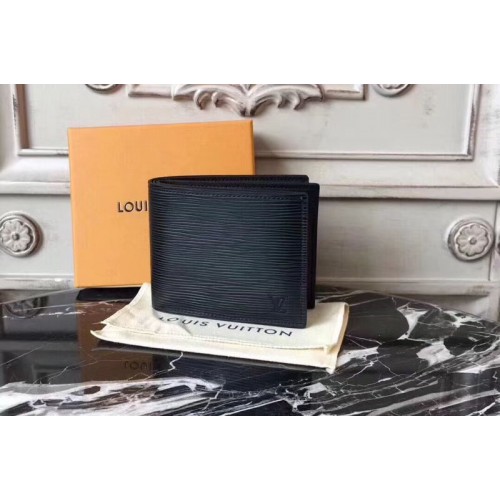 Louis Vuitton M60053 Amerigo Wallet in Black Epi Leather Louis Vuitton M60053 Amerigo Wallet in Black Epi Leather
