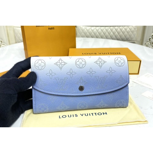 Louis Vuitton M60143 Iris wallet in Gradient Blue Mahina perforated calf leather Louis Vuitton M60143 Iris wallet in Gradient Blue Mahina perforated calf leather