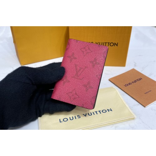 Louis Vuitton M30778 Pocket Organizer in Taiga leather and signature canvas