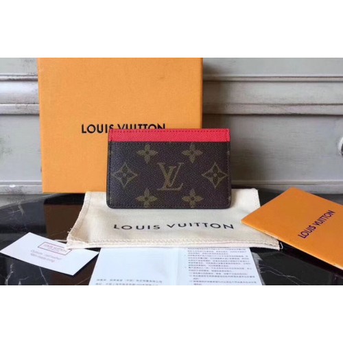 Louis Vuitton M60703 Card Holder in Red Monogram Canvas Louis Vuitton M60703 Card Holder in Red Monogram Canvas