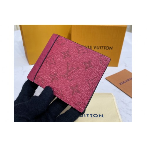 Louis Vuitton M30759 Multiple wallet in Red Taigarama
