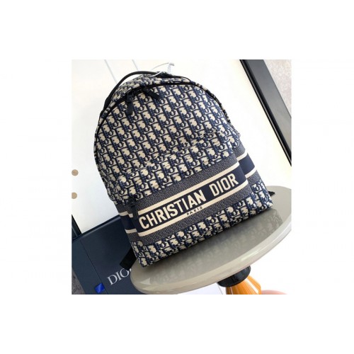 Dior M6104 Christian Dior DiorTravel Backpack in Blue Dior Oblique Jacquard Dior M6104 Christian Dior DiorTravel Backpack in Blue Dior Oblique Jacquard