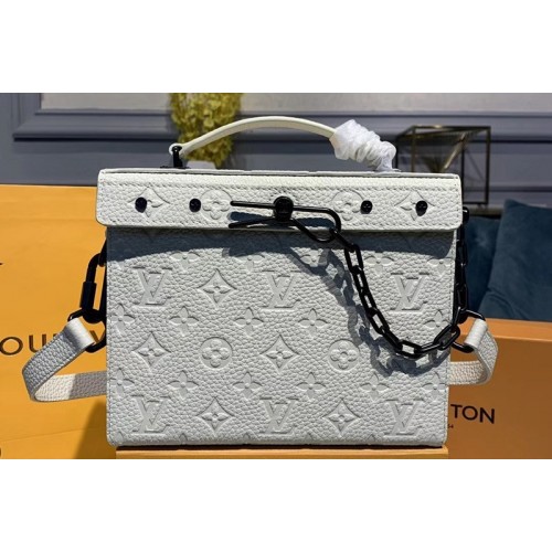 Louis Vuitton M61117 Mini Soft Trunk Bag White Taurillon leather