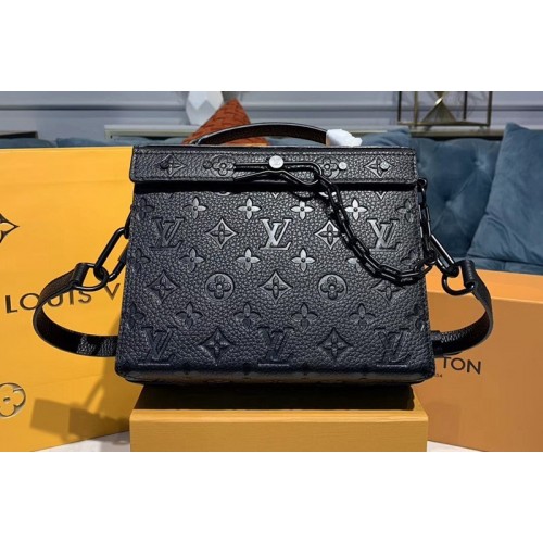 Louis Vuitton M61117 Mini Soft Trunk Bag Black Taurillon leather