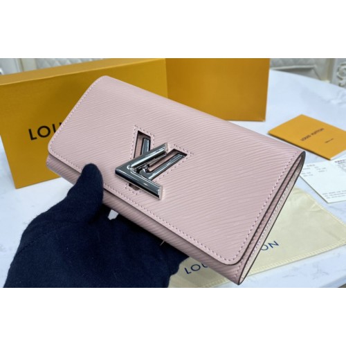 Louis Vuitton M61178 Twist wallet in Rose Ballerine Pink Epi leather