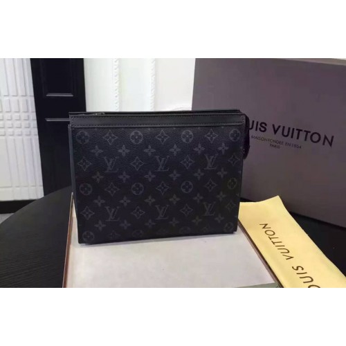 Louis Vuitton M61692 Pochette Voyage MM in Monogram Eclipse Canvas