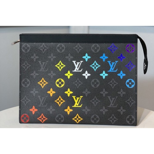 Louis Vuitton M61692 Pochette Voyage MM Bags in Monogram Eclipse Canvas